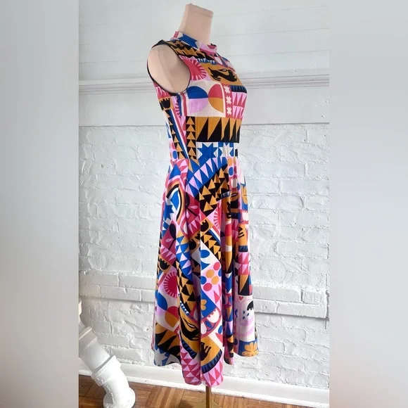 Nooworks Dahlia Dress Congdon Sleeveless High Neck Midi Dopamine Dressing Small - Picture 5 of 11